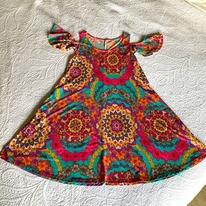 Watermelon -  size S multi-colored, cold shoulder Dress